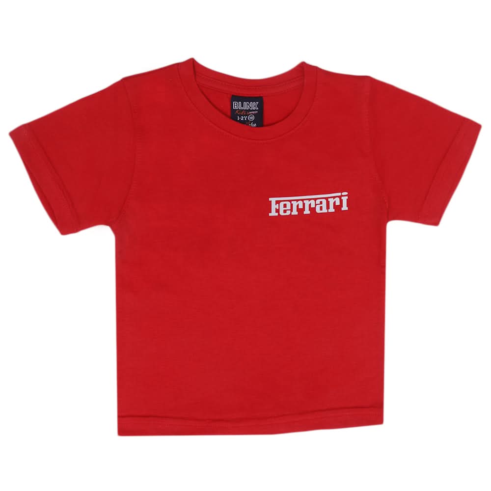 Boys Half Sleeves T-Shirt - Red, Boys T-Shirts, Chase Value, Chase Value