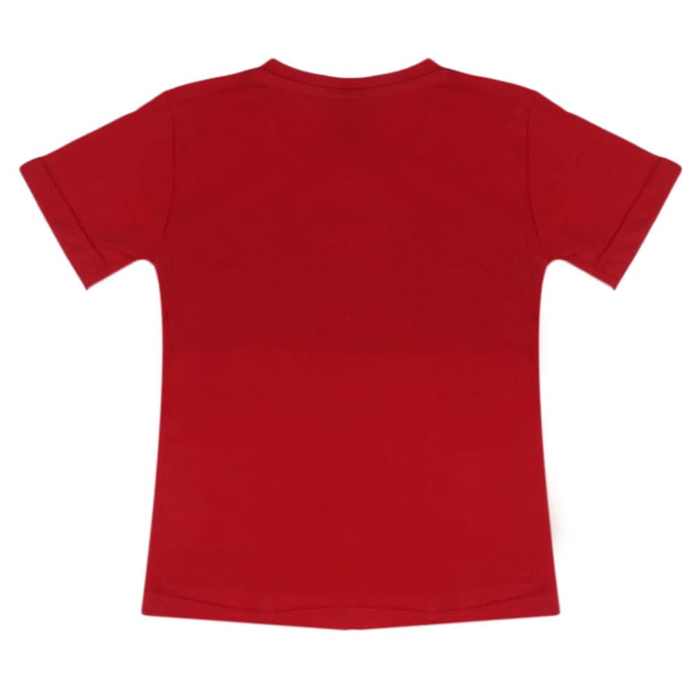 Boys Emboss Logo T-Shirt - Red, Boys T-Shirts, Chase Value, Chase Value