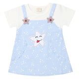 Newborn Girls Half Sleeves Frock - Blue, Kids, Newborn Girls Frocks, Chase Value, Chase Value