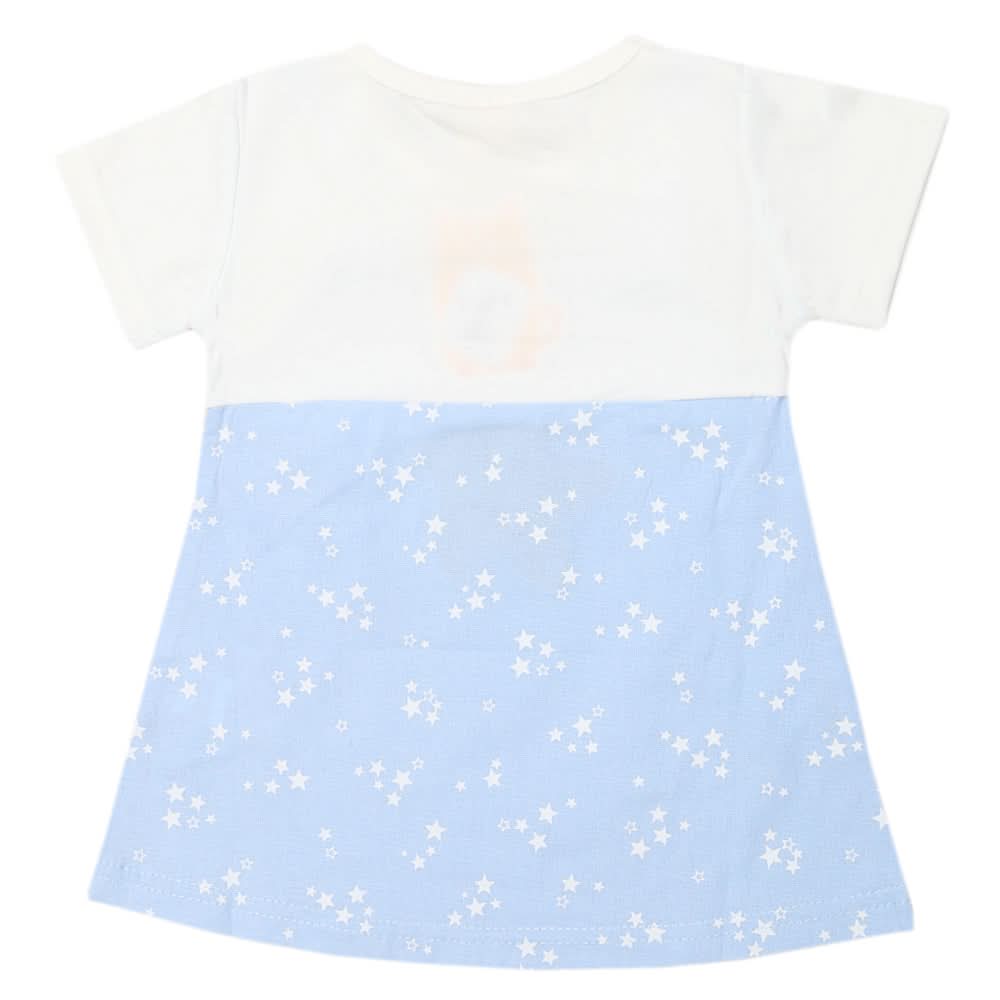 Newborn Girls Half Sleeves Frock - Blue, Kids, Newborn Girls Frocks, Chase Value, Chase Value