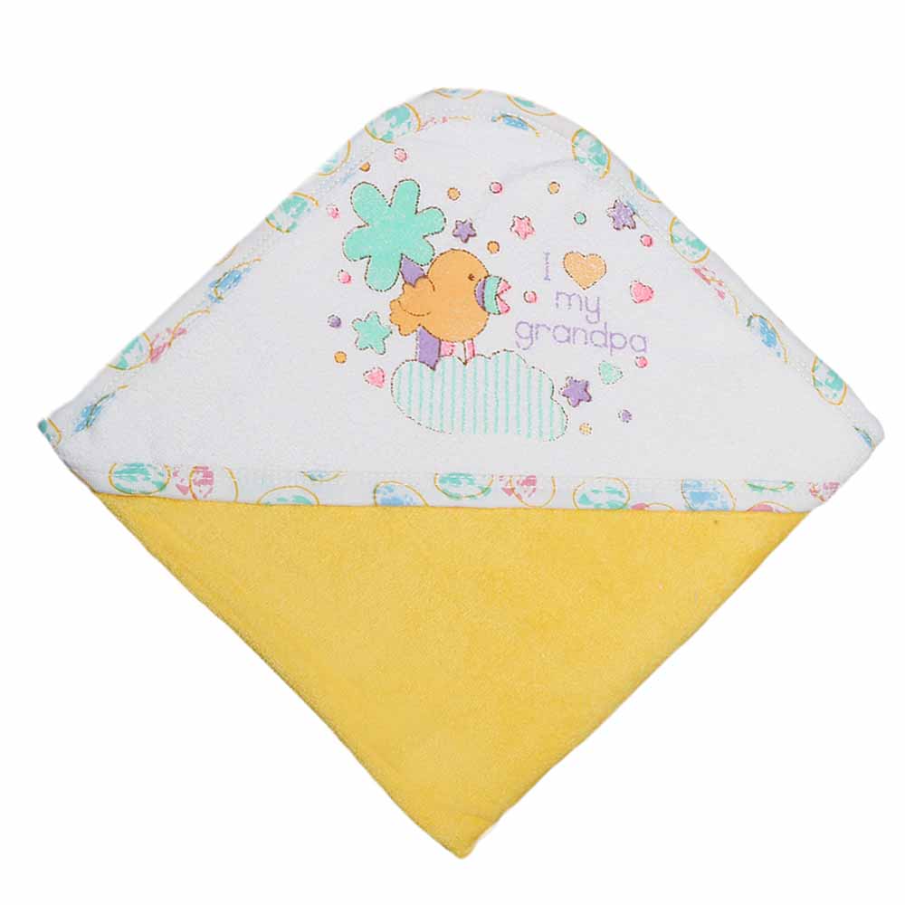 Newborn Baby Bath Towel -  Yellow, Kids, Bath Accessories, Chase Value, Chase Value
