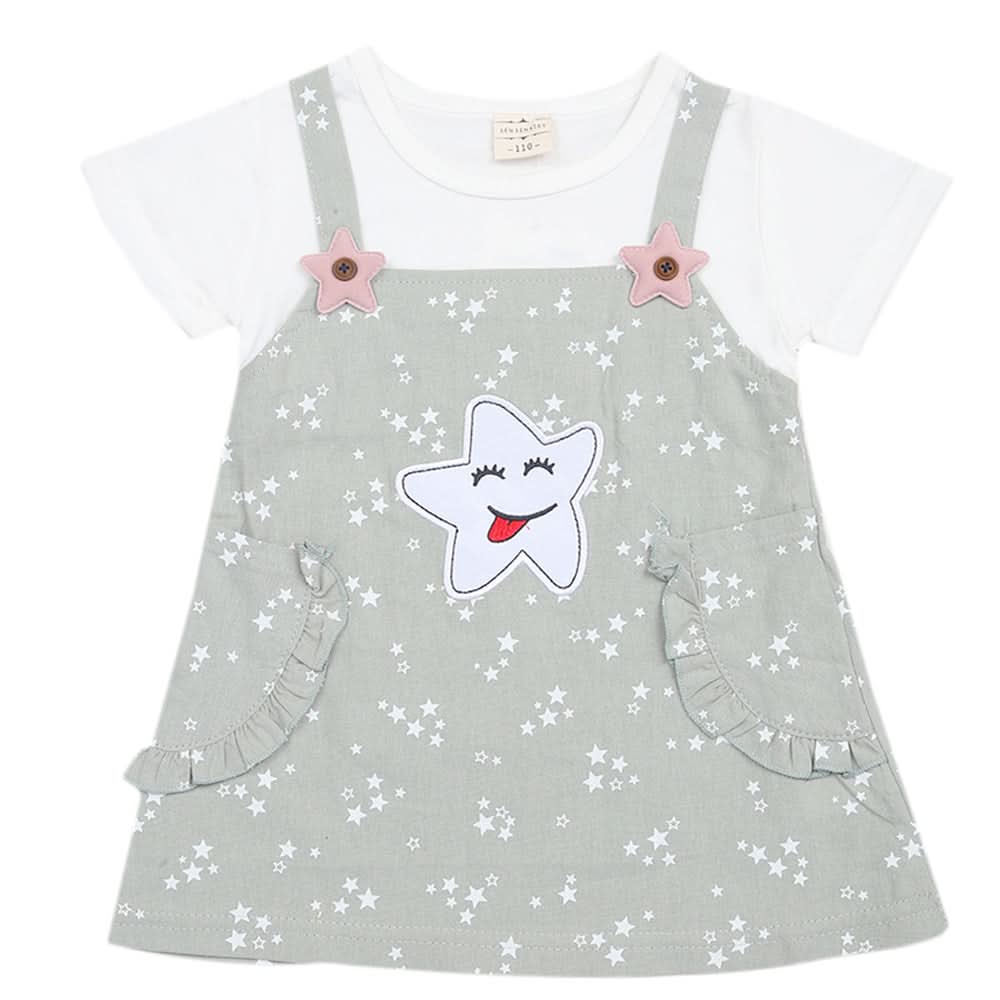 Newborn Girls Half Sleeves Frock - Olive, Kids, Newborn Girls Frocks, Chase Value, Chase Value