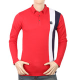 Men's Eminent Full Sleeves Polo T-Shirt - Red, Men, T-Shirts And Polos, Eminent, Chase Value