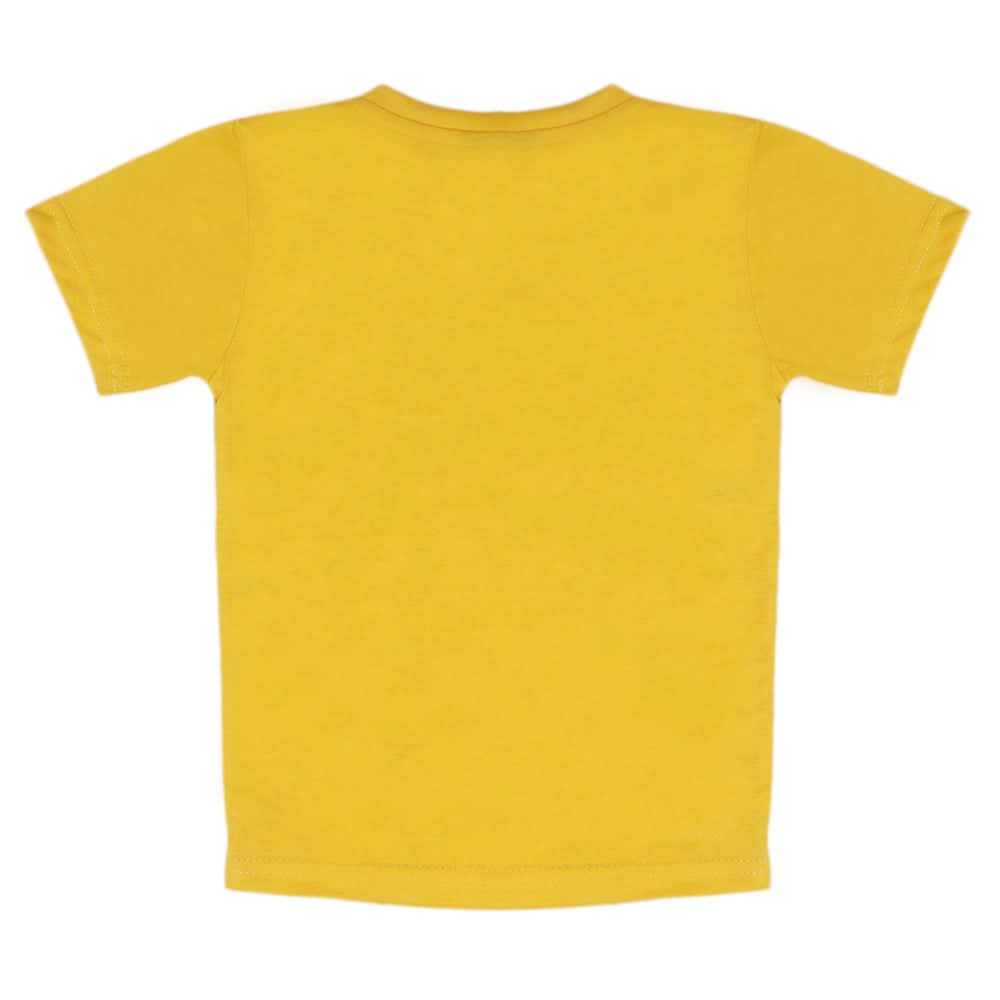 Boys Emboss Logo T-Shirt - Yellow, Boys T-Shirts, Chase Value, Chase Value