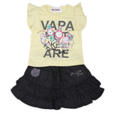 Newborn Girls Half Sleeves Short Suit - Yellow, Kids, NB Girls Sets And Suits, Chase Value, Chase Value