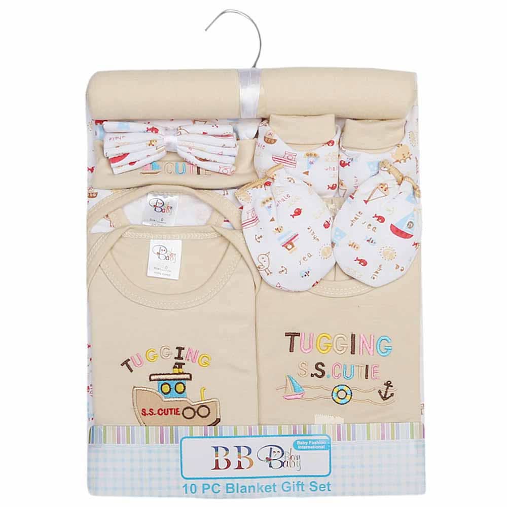 Newborn Gift Sets 10 Pcs - Beige, Kids, Newborn Gift Set, Chase Value, Chase Value