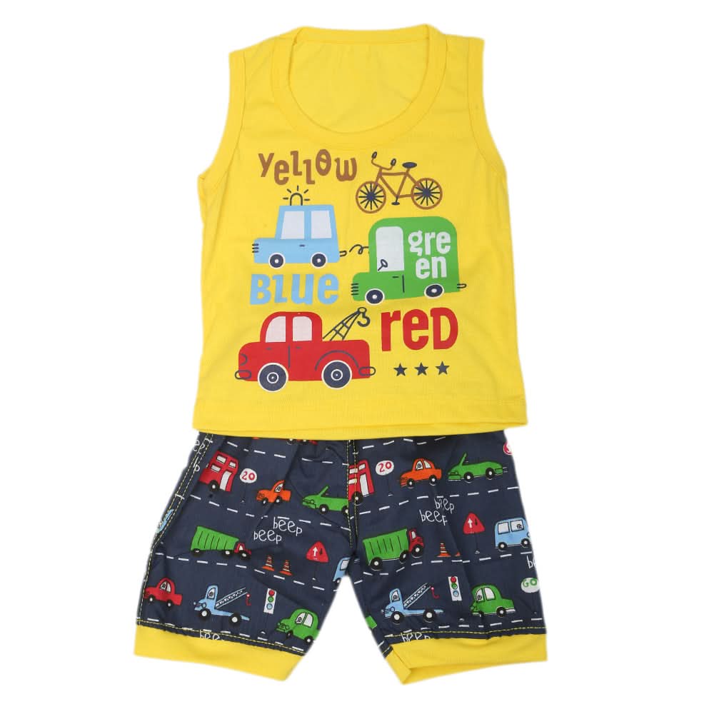 Boys Sando Suit - Yellow, Kids, Boys Sets And Suits, Chase Value, Chase Value