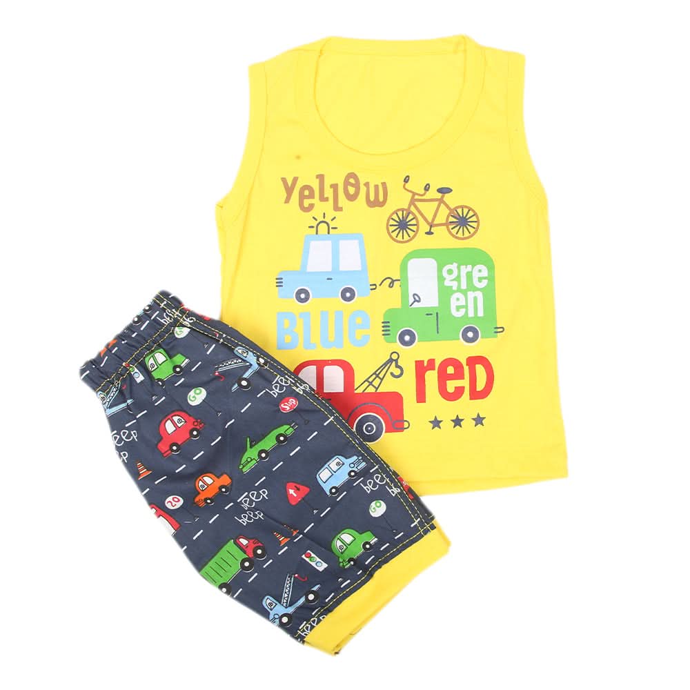 Boys Sando Suit - Yellow, Kids, Boys Sets And Suits, Chase Value, Chase Value