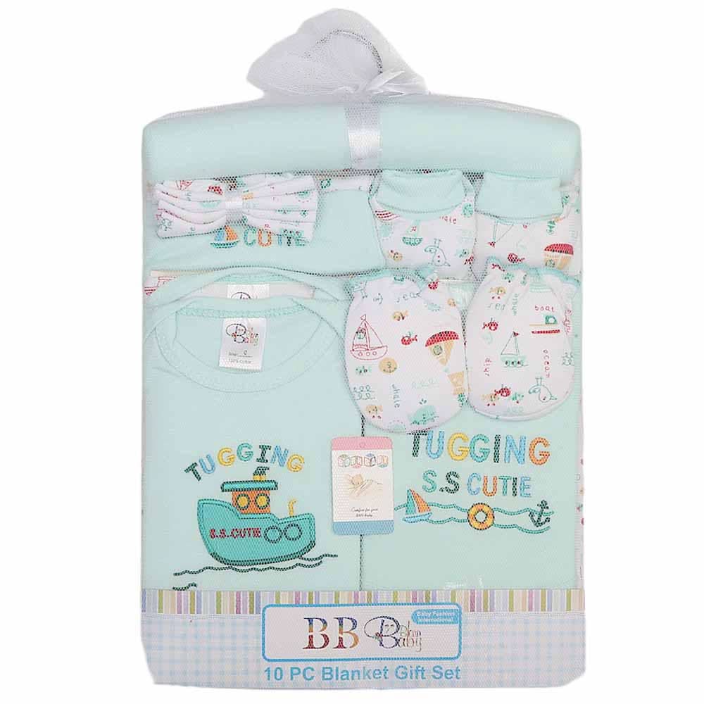 Newborn Gift Sets 10 Pcs - Cyan, Kids, Newborn Gift Set, Chase Value, Chase Value
