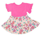 Newborn Girls Half Sleeves Frock - Pink, Kids, Newborn Girls Frocks, Chase Value, Chase Value