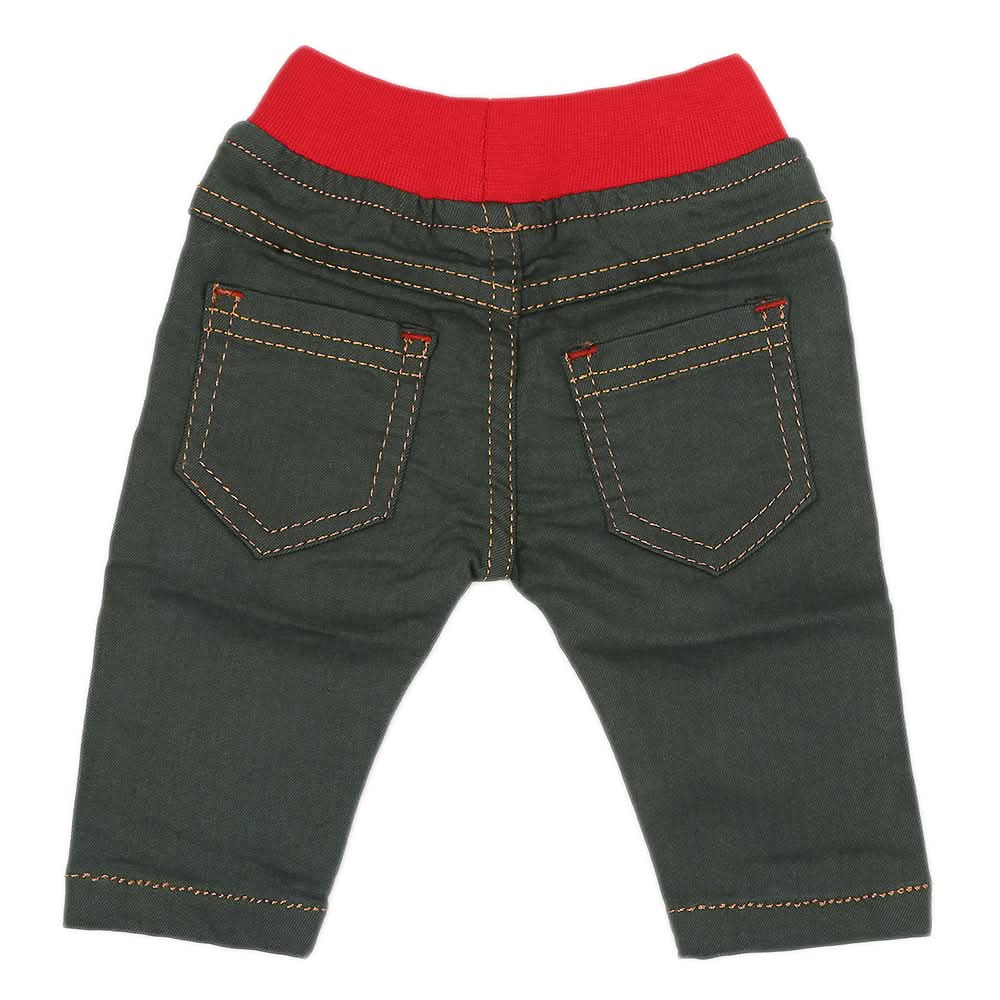 Newborn Boys Denim Pant - Olive Green, Kids, Newborn Boys Shorts And Pants, Chase Value, Chase Value