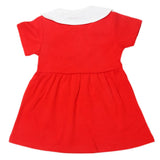 Newborn Girls Half Sleeves Frock - Red, Kids, Newborn Girls Frocks, Chase Value, Chase Value
