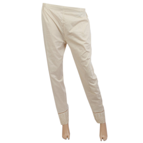 Women's Eminent Embroidered Woven Trouser - Skin, Women Pants & Tights, Eminent, Chase Value