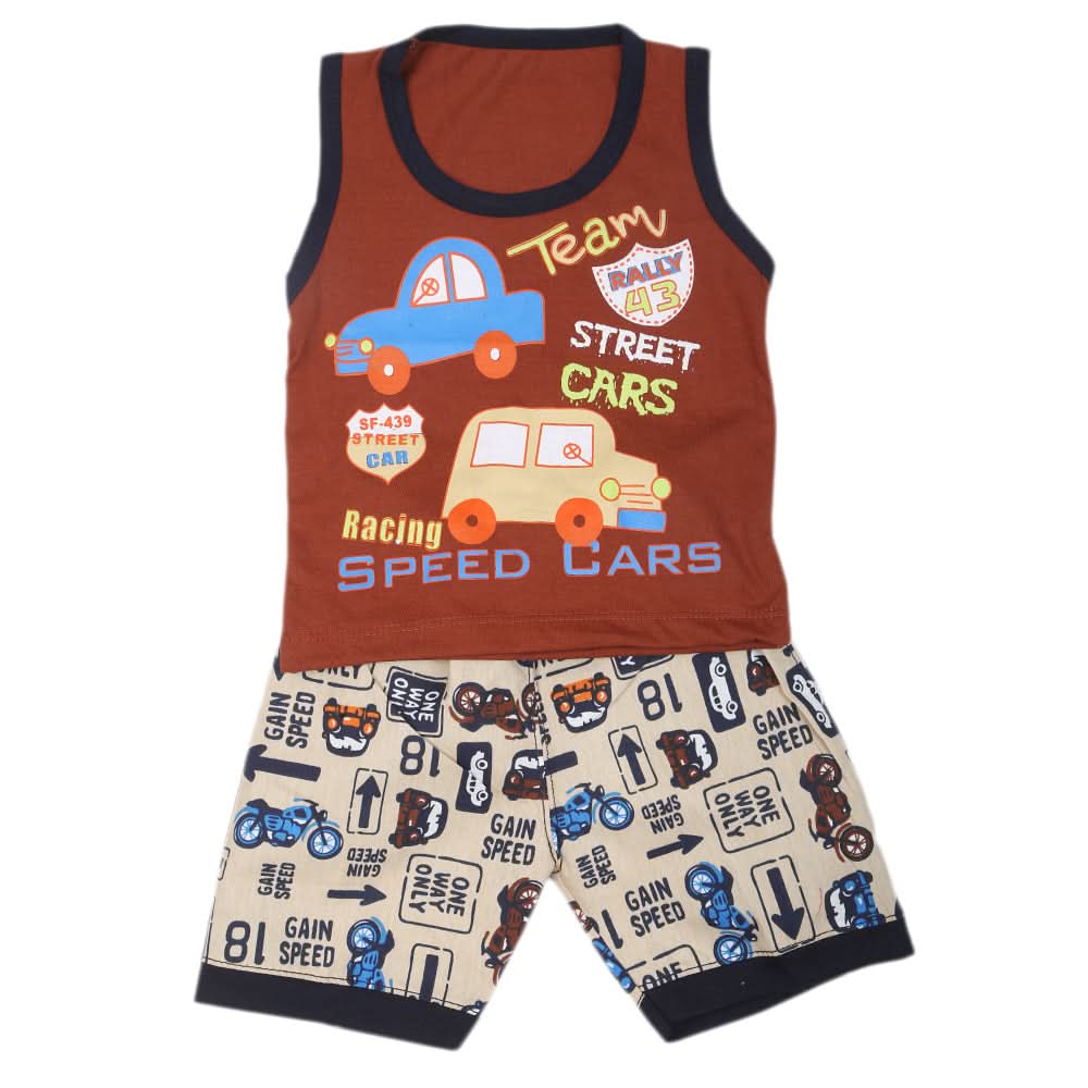 Boys Sando Suit - Brown, Kids, Boys Sets And Suits, Chase Value, Chase Value