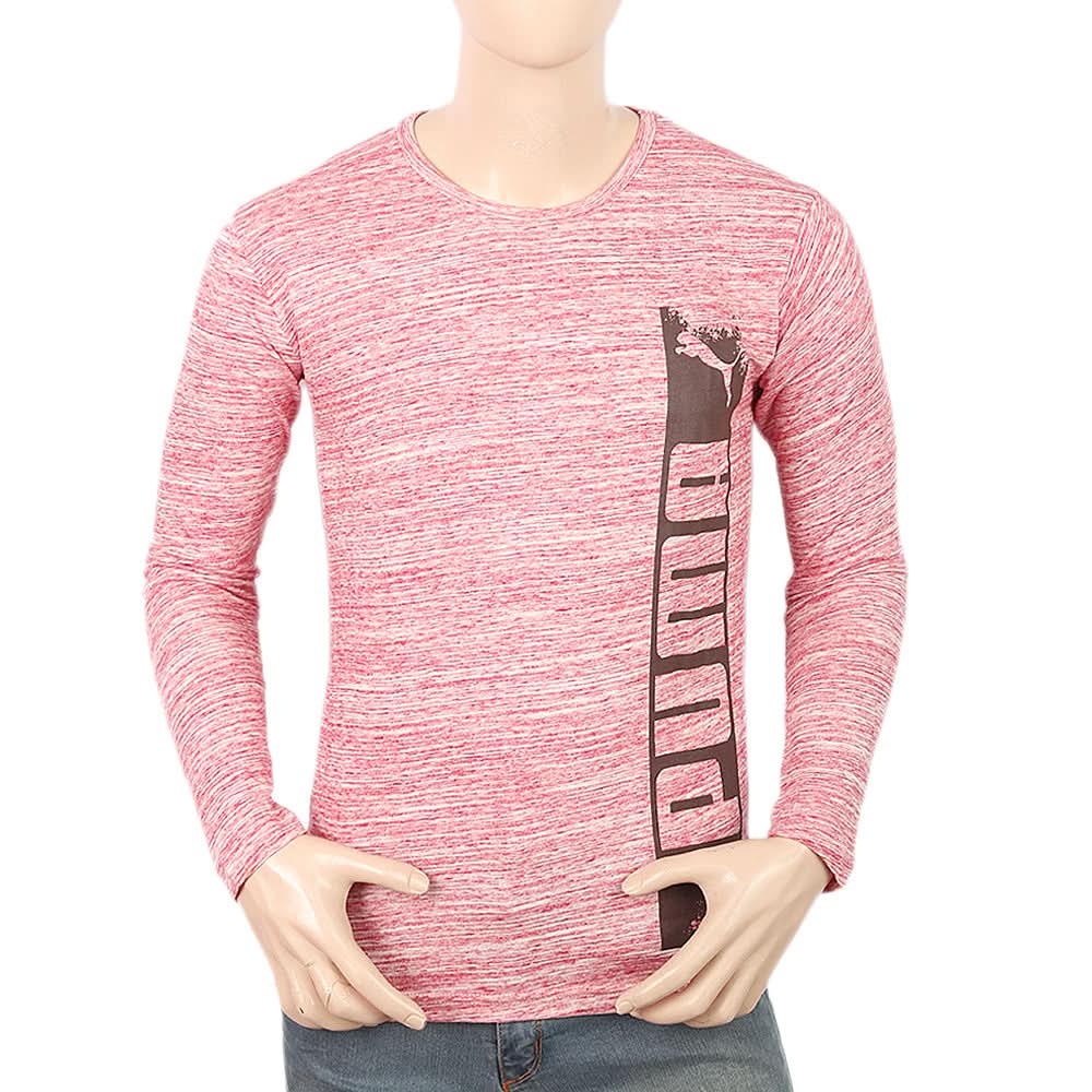 Men's Full Sleeves Twisted T-Shirt - Peach, Men, T-Shirts And Polos, Chase Value, Chase Value