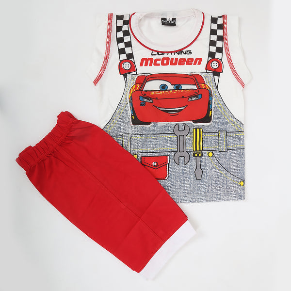 Boys Sando Suit - Red, Kids, Boys Sets And Suits, Chase Value, Chase Value