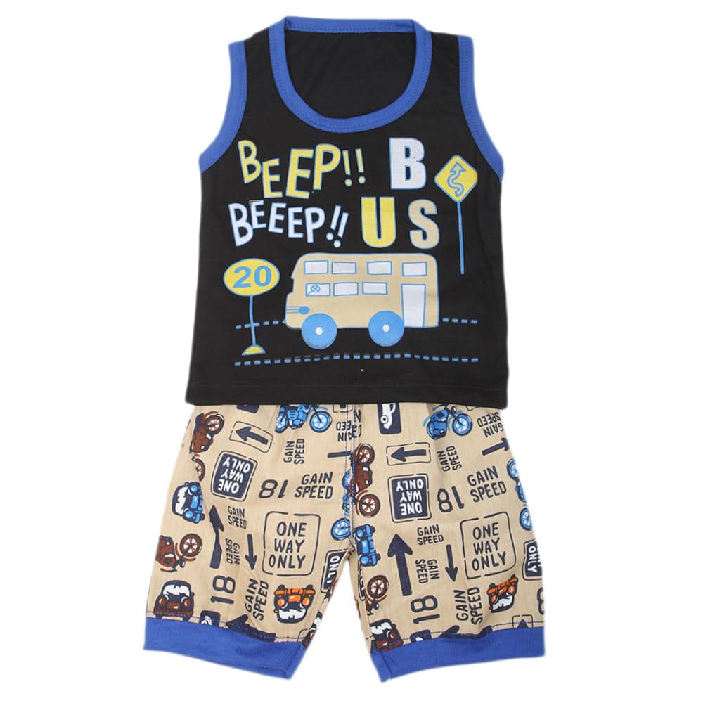 Boys Sando Suit - Black, Kids, Boys Sets And Suits, Chase Value, Chase Value