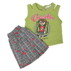 Newborn Girls Half Sleeves Short Suit - Green, Kids, NB Girls Sets And Suits, Chase Value, Chase Value