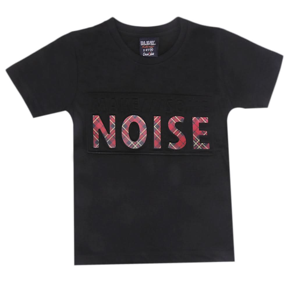 Boys Emboss Logo T-Shirt - Black, Boys T-Shirts, Chase Value, Chase Value