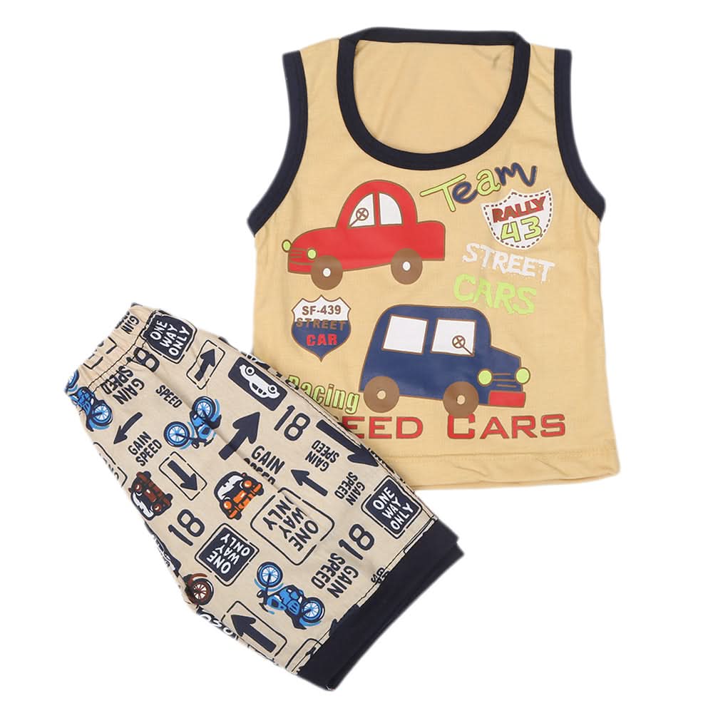 Boys Sando Suit - Beige, Kids, Boys Sets And Suits, Chase Value, Chase Value