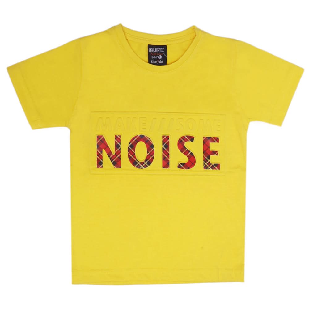 Boys Emboss Logo T-Shirt - Yellow, Boys T-Shirts, Chase Value, Chase Value