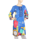 Women's Digital Printed Kurti - Royal Blue, Women Ready Kurtis, Chase Value, Chase Value