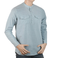Men's Full Sleeves Casual Shirt - Cyan, Men, Shirts, Chase Value, Chase Value