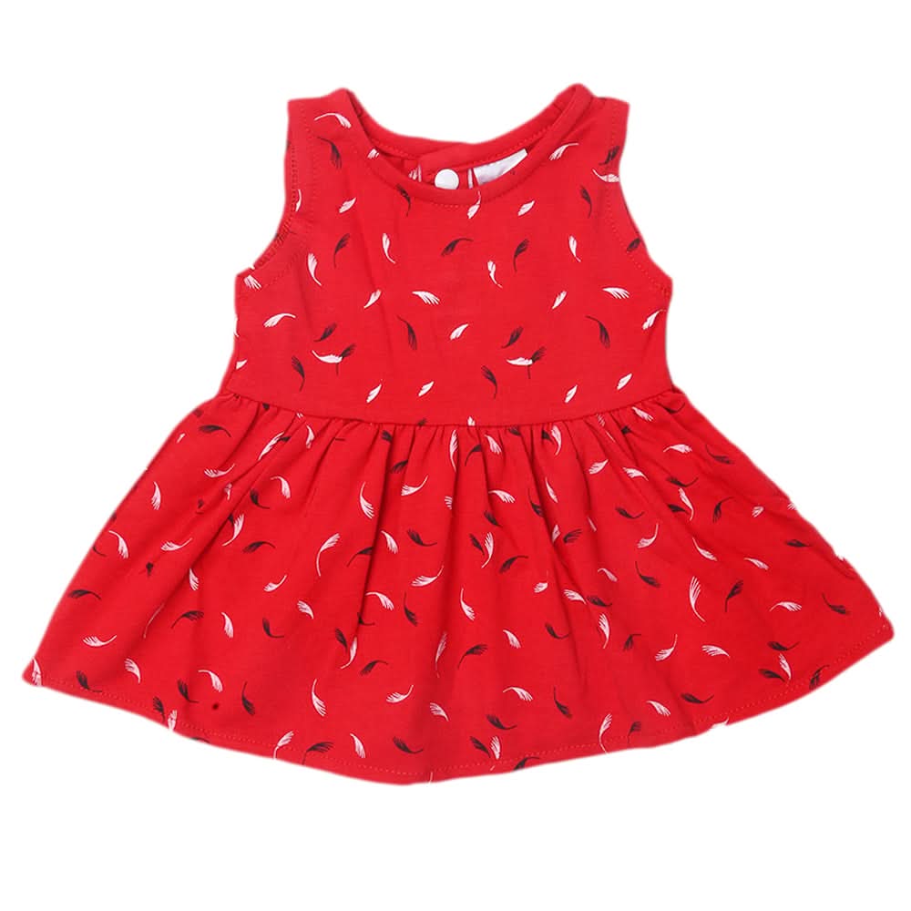Newborn Girls Frock - Red, Kids, Newborn Girls Frocks, Chase Value, Chase Value