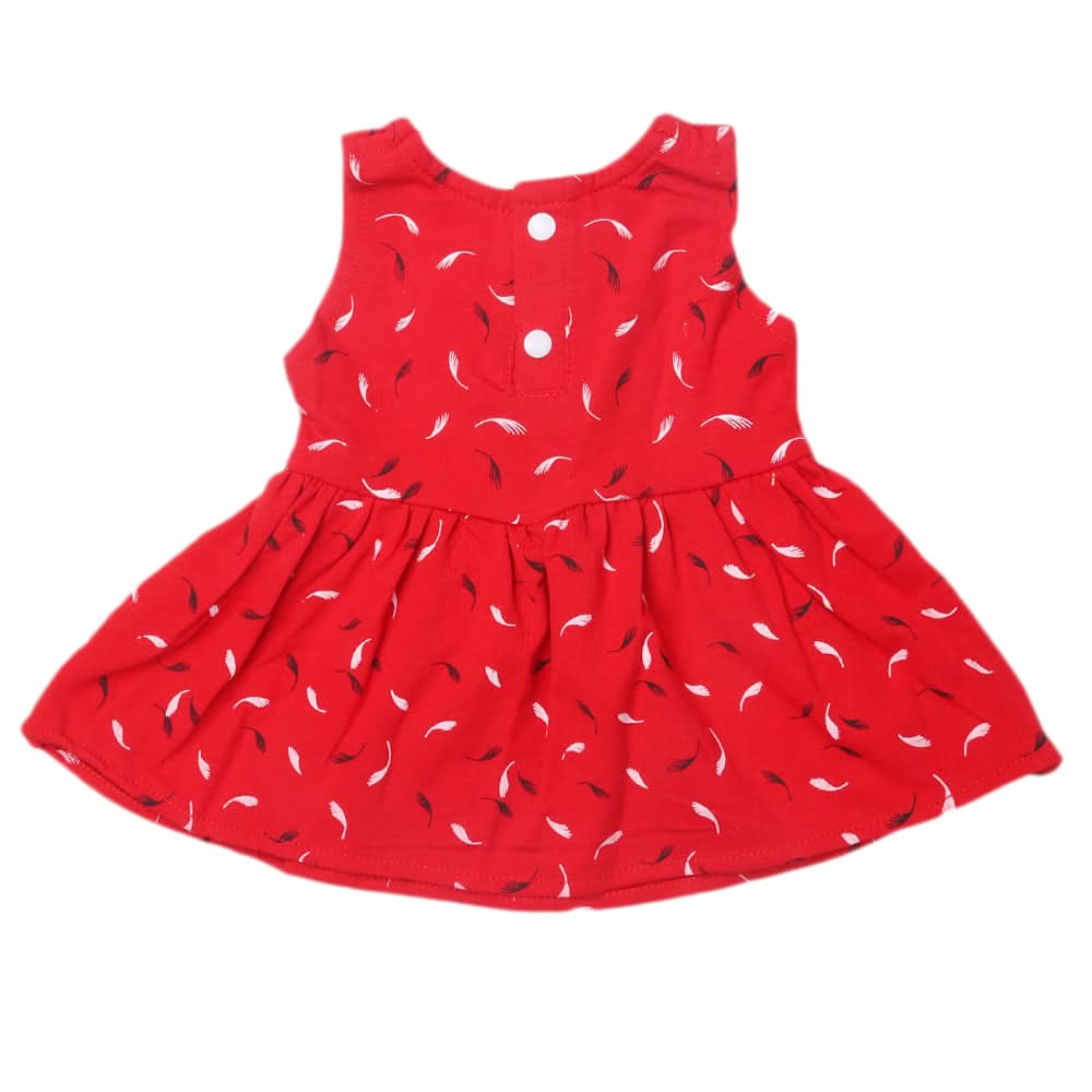 Newborn Girls Frock - Red, Kids, Newborn Girls Frocks, Chase Value, Chase Value