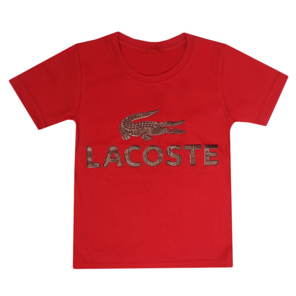 Boys Emboss Logo T-Shirt - Red, Boys T-Shirts, Chase Value, Chase Value