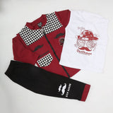 Boys Full Sleeves 3Pcs Suit (1664) - Maroon, Kids, Boys Sets And Suits, Chase Value, Chase Value