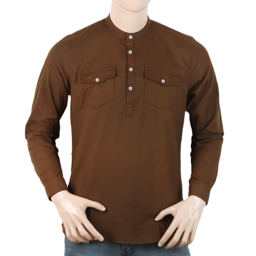 Men's Full Sleeves Casual Shirt - Dark Brown, Men, Shirts, Chase Value, Chase Value