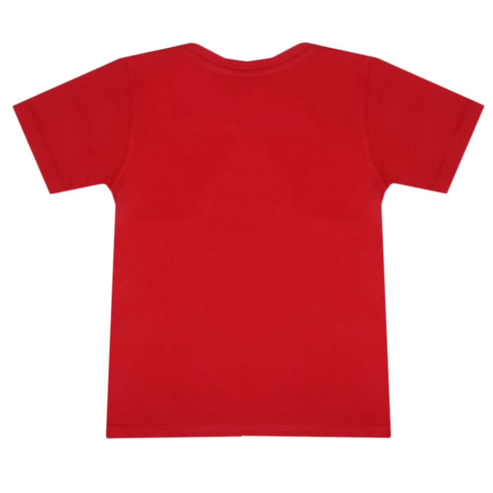 Boys Emboss Logo T-Shirt - Red, Boys T-Shirts, Chase Value, Chase Value
