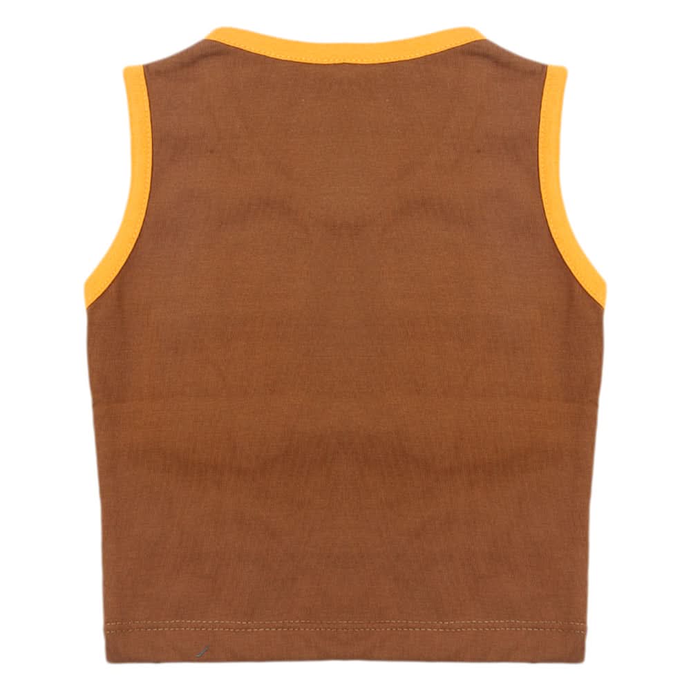 Newborn Boys Sando - Dark Brown, Kids, New Born Boys Shirts And T-Shirts, Chase Value, Chase Value