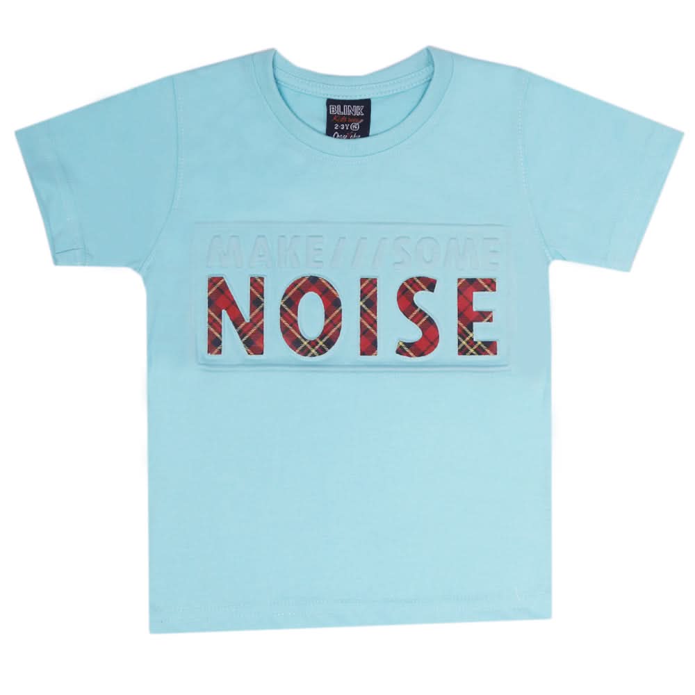 Boys Emboss Logo T-Shirt - Cyan, Boys T-Shirts, Chase Value, Chase Value