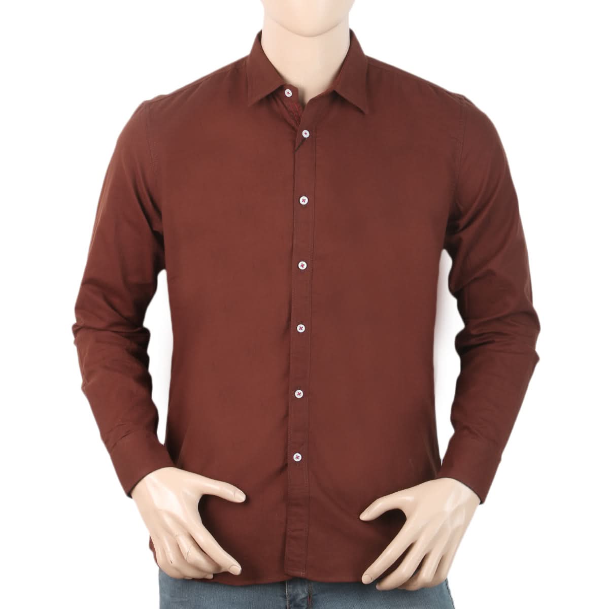 Men's Full Sleeves Casual Shirt - Coffee, Men, Shirts, Chase Value, Chase Value