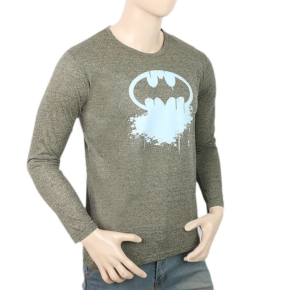 Men's Full Sleeves Twisted T-Shirt - Olive Green, Men, T-Shirts And Polos, Chase Value, Chase Value