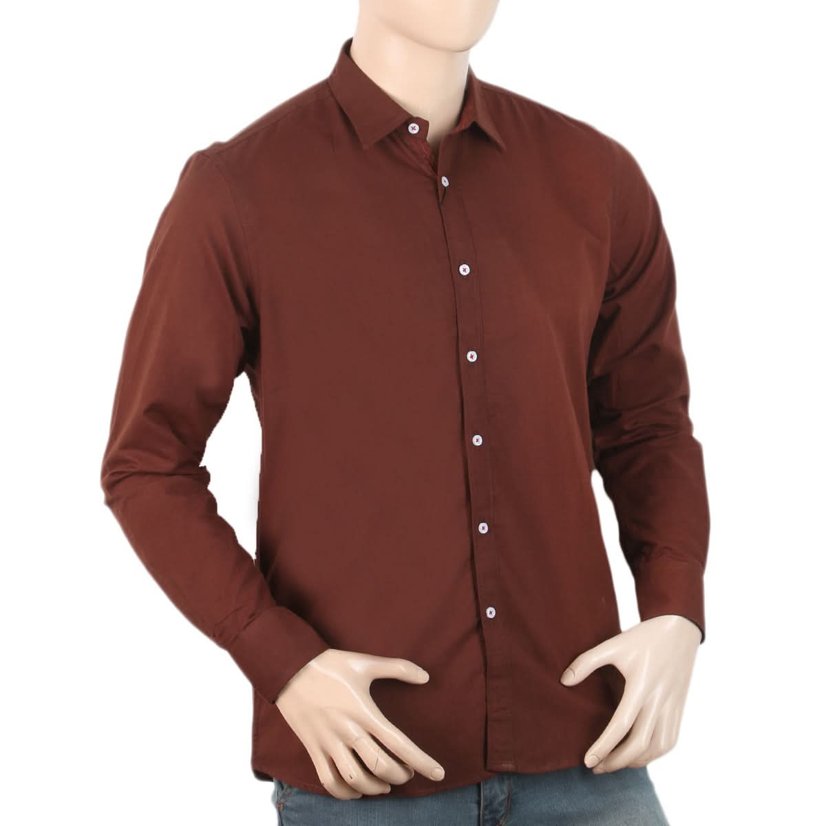 Men's Full Sleeves Casual Shirt - Coffee, Men, Shirts, Chase Value, Chase Value
