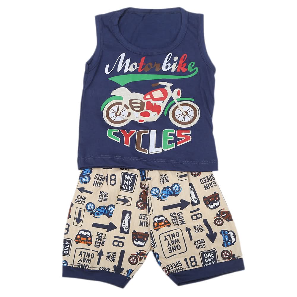 Boys Sando Suit 9235 - Navy Blue, Kids, Boys Sets And Suits, Chase Value, Chase Value