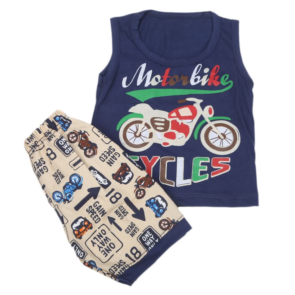 Boys Sando Suit 9235 - Navy Blue, Kids, Boys Sets And Suits, Chase Value, Chase Value