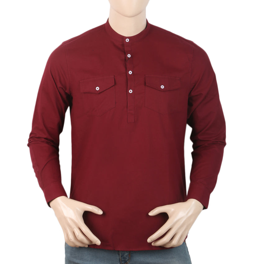 Men's Full Sleeves Casual Shirt - Maroon, Men, Shirts, Chase Value, Chase Value