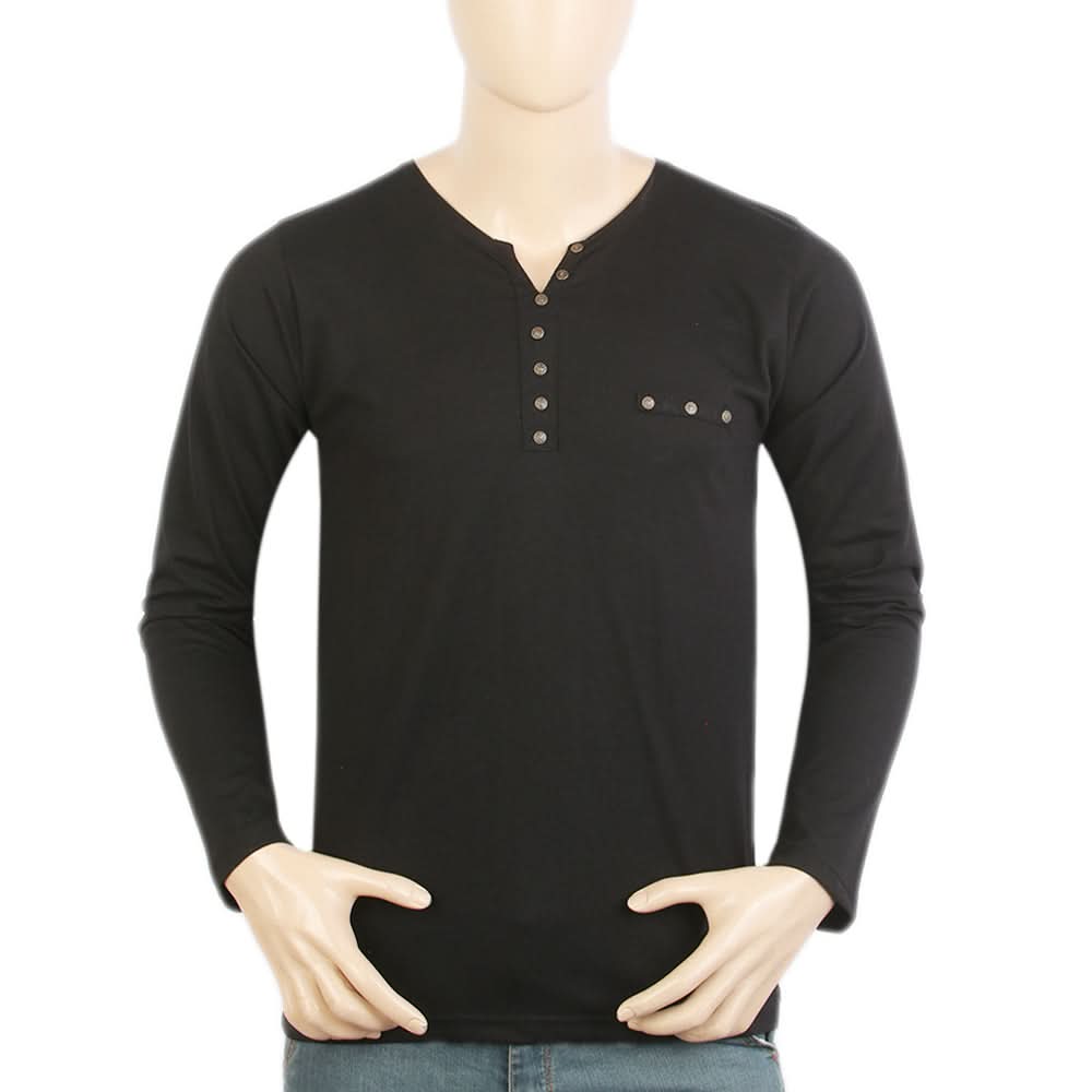 Men's Full Sleeves T-Shirt - Black, Men's T-Shirts & Polos, Chase Value, Chase Value