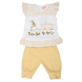 Newborn Girls Half Sleeves Short Suit - Yellow, Kids, NB Girls Sets And Suits, Chase Value, Chase Value