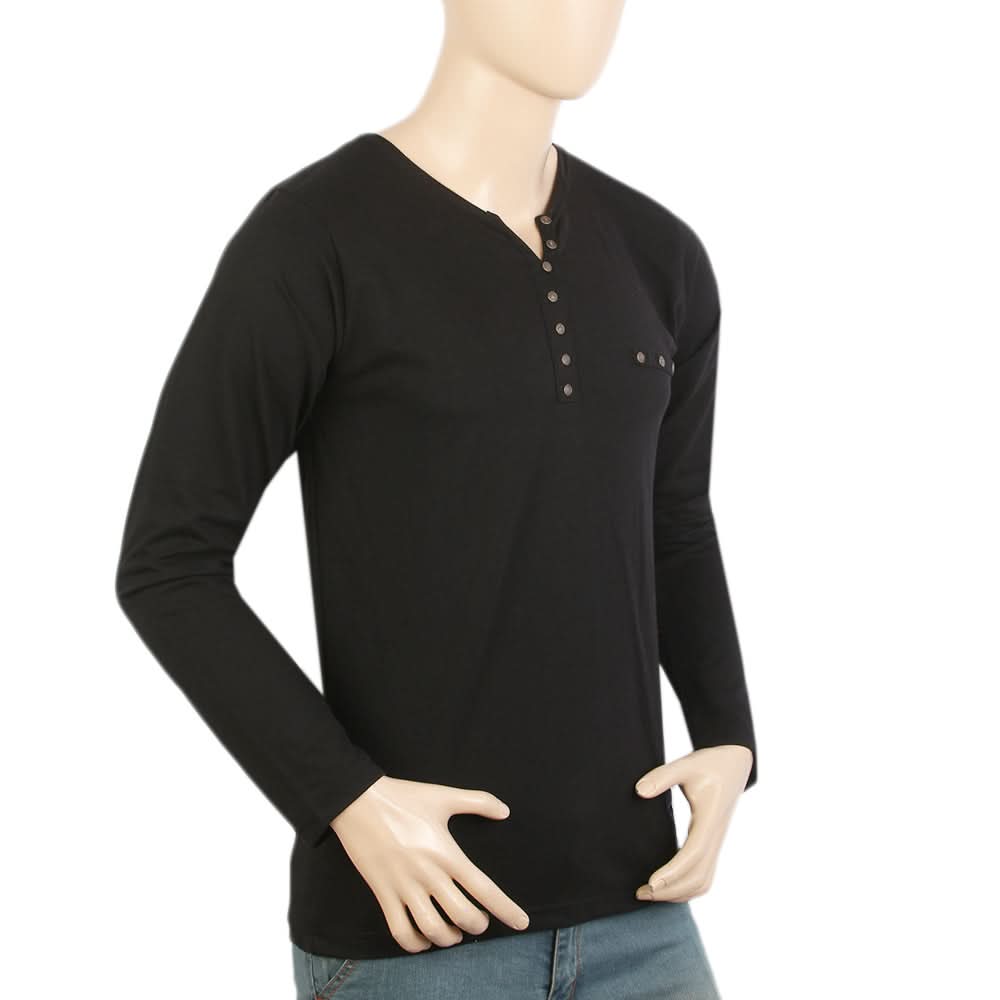 Men's Full Sleeves T-Shirt - Black, Men's T-Shirts & Polos, Chase Value, Chase Value