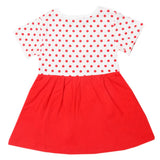 Newborn Girls Half Sleeves Frock - Red, Kids, Newborn Girls Frocks, Chase Value, Chase Value