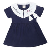 Newborn Girls Half Sleeves Frock - Navy Blue, Kids, Newborn Girls Frocks, Chase Value, Chase Value