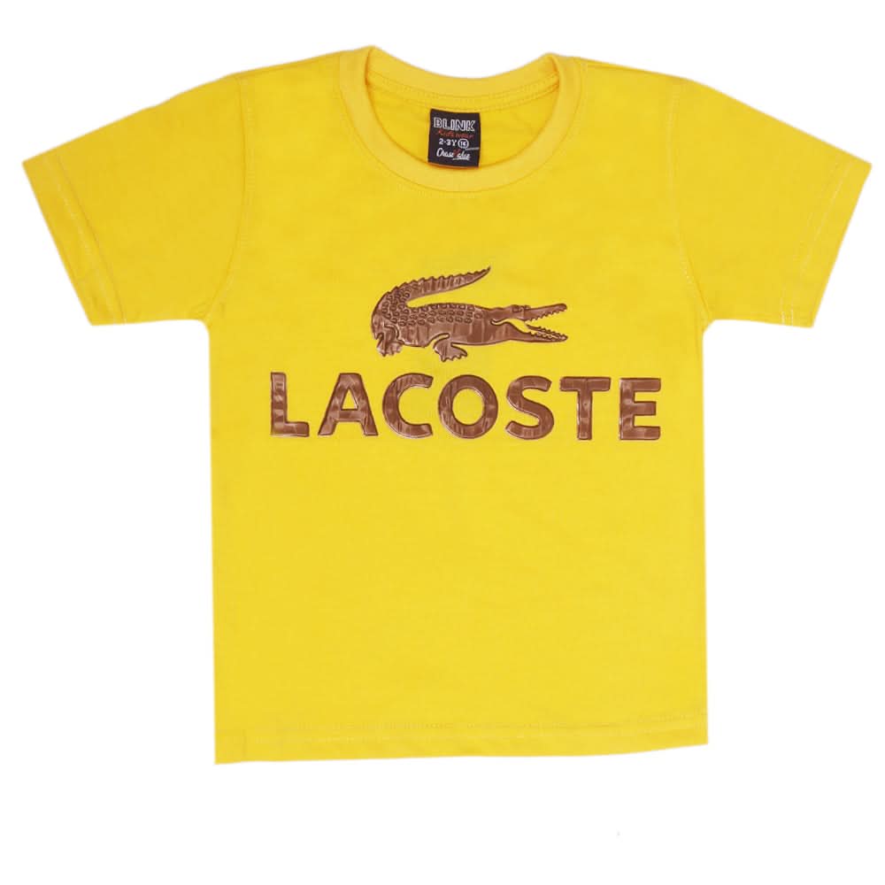 Boys Emboss Logo T-Shirt - Yellow, Boys T-Shirts, Chase Value, Chase Value