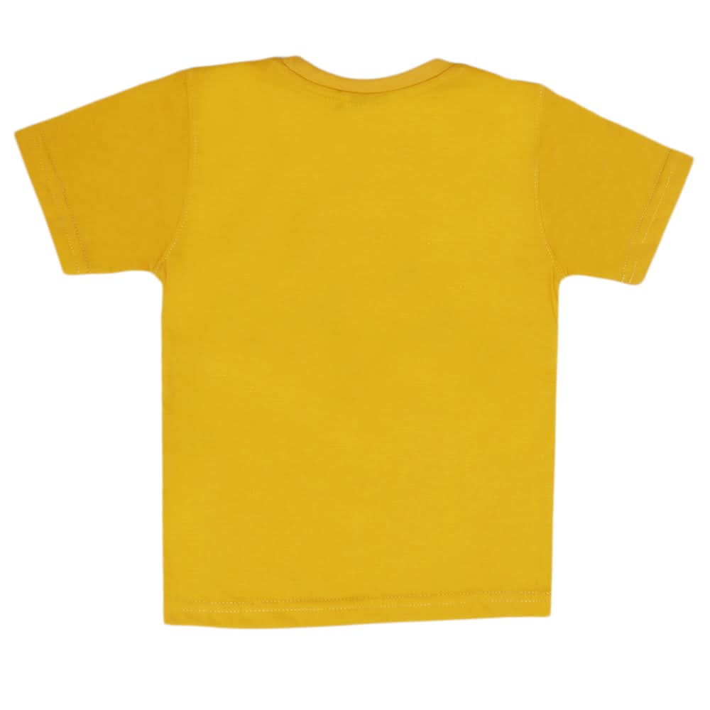 Boys Emboss Logo T-Shirt - Yellow, Boys T-Shirts, Chase Value, Chase Value