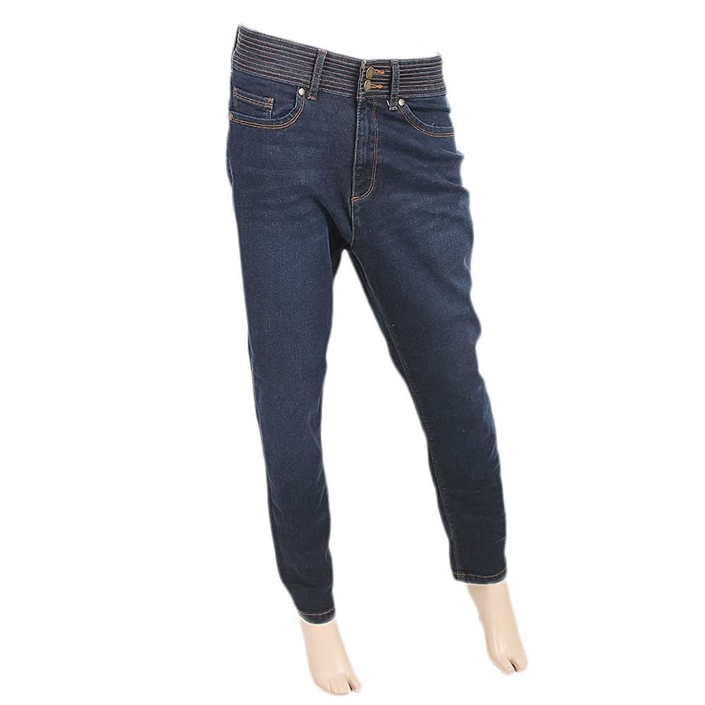 Women's Denim Pant - Dark Blue, Women, Pants & Tights, Chase Value, Chase Value