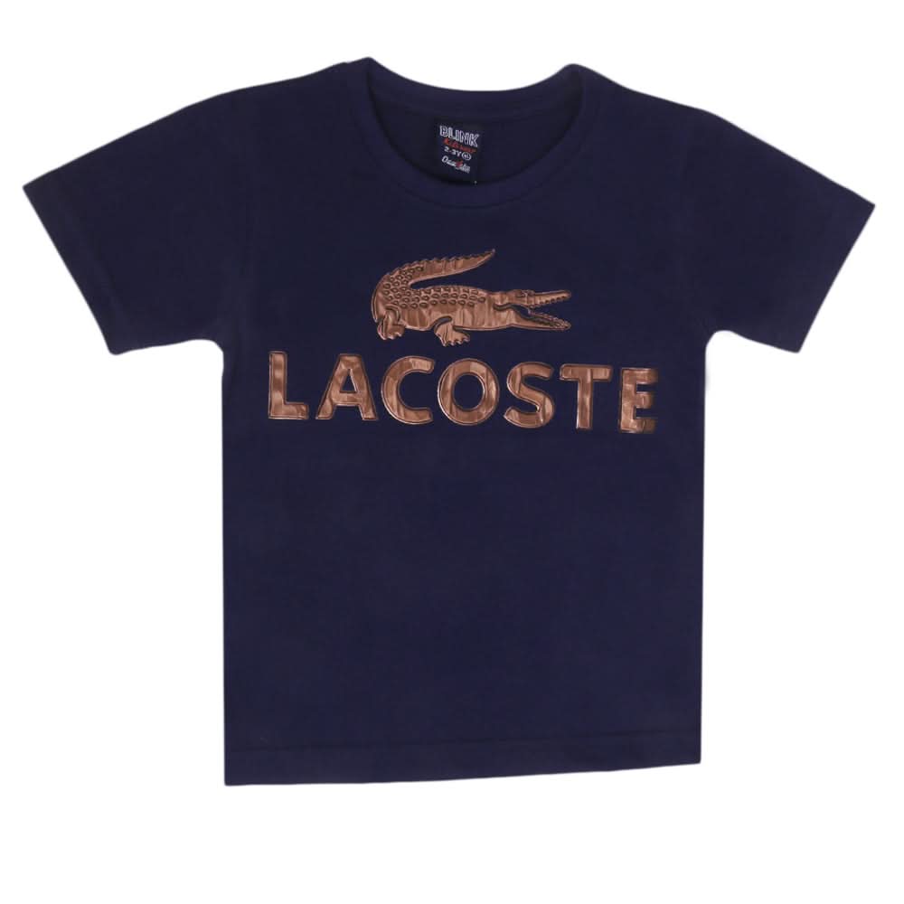Boys Emboss Logo T-Shirt - Navy Blue, Boys T-Shirts, Chase Value, Chase Value